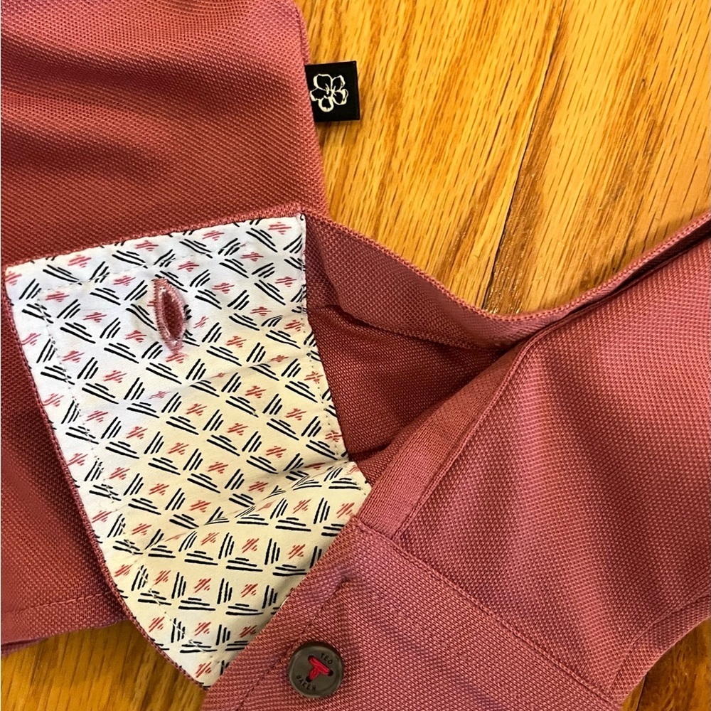 NWT Ted Baker Rigby Pique Long sleeve button down pink salmon shirt size 4 Med - Picture 13 of 16